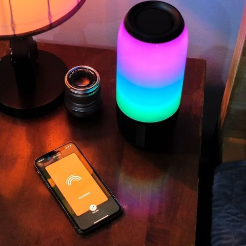 Bezprzewodowy głośnik LED V-TAC SMART VT-7456 RGB Bluetooth 2x3W (SKU 8570) Czarny Bezprzewodowy głośnik LED V-TAC SMART VT-7456 RGB Bluetooth 2x3W (SKU 8570) Czarny
