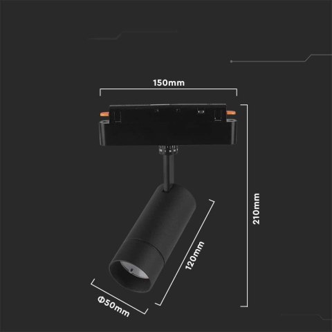 Oprawa Zwis Szynosystemu 48V V-TAC 8W LED SMART WiFi TRACKLIGHT 3w1 Czarna VT-908D 2700K-6400K 700lm Oprawa Zwis Szynosystemu 48V V-TAC 8W LED SMART WiFi TRACKLIGHT 3w1 Czarna VT-908D 2700K-6400K 700lm