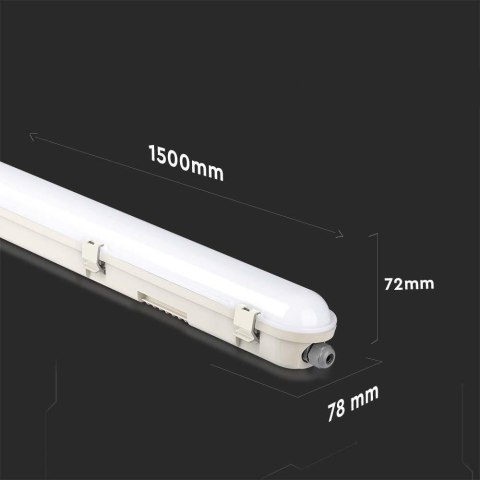 Oprawa hermetyczna LED V-TAC M-SERIES VT-150070 150cm 70W 120Lm/W CL 6500K 8400lm (SKU 20476) Szary Oprawa hermetyczna LED V-TAC M-SERIES VT-150070 150cm 70W 120Lm/W CL 6500K 8400lm (SKU 20476) Szary