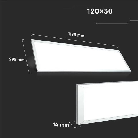 Panel LED V-TAC VT-12031 29W 1200x300 137Lm/W 6400K 3960lm (SKU 216258) Biały Panel LED V-TAC VT-12031 29W 1200x300 137Lm/W 6400K 3960lm (SKU 216258) Biały