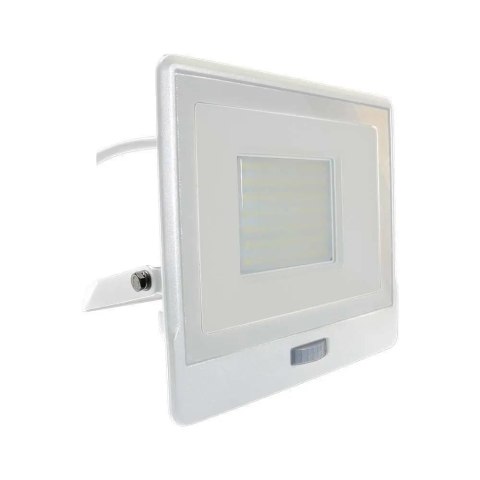 Projektor LED V-TAC 50W SAMSUNG CHIP Czujnik Ruchu Biały Przewód 1M VT-158S-1 4000K 4000lm 5 Lat Gwarancji Projektor LED V-TAC 50W SAMSUNG CHIP Czujnik Ruchu Biały Przewód 1M VT-158S-1 4000K 4000lm 5 Lat Gwarancji