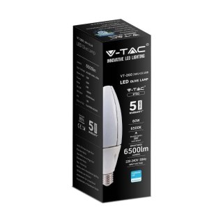 Żarówka LED V-TAC VT-260 SAMSUNG CHIP 60W E40 4000K 6500lm (SKU 21187) Biały