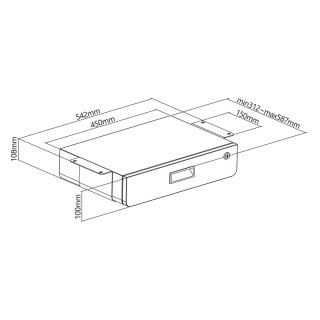 MACLEAN SZUFLADA PODBIURKOWA ORGANIZER MC-461