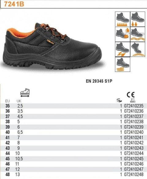BETA PÓŁBUTY ROB.SKÓRZANE 7241B/45 BETA PÓŁBUTY ROB.SKÓRZANE 7241B/45