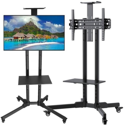 DNA TV STAND statyw podłogowy czarny stalowy uchwyt DNA TV STAND statyw podłogowy czarny stalowy uchwyt