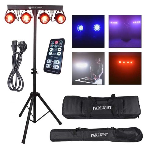 LIGHT4ME BELKA LED COB PAR 4x30W statyw pokrowiec LIGHT4ME BELKA LED COB PAR 4x30W statyw pokrowiec