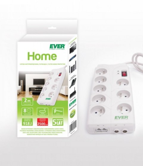 Listwa zasilająca EVER Home (2 m) T/LZ05-HOM019/0000 Listwa zasilająca EVER Home (2 m) T/LZ05-HOM019/0000