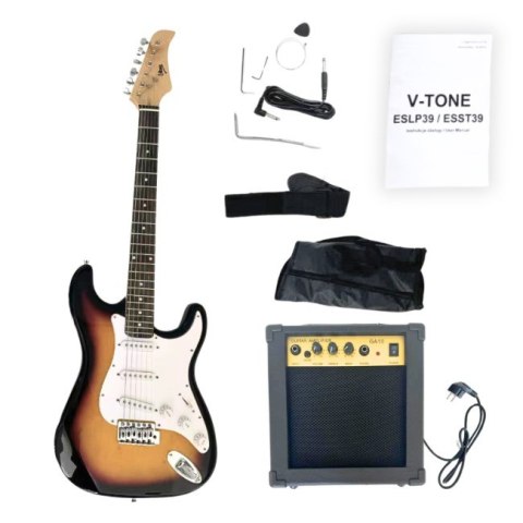 Gitara elektryczna V-TONE ESST39 SB 4/4 stratocast Gitara elektryczna V-TONE ESST39 SB 4/4 stratocast