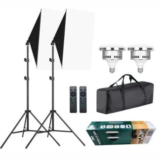 DNA SOFTBOX 1 SET 2X60W prostokątny odbłyśnik 50x70