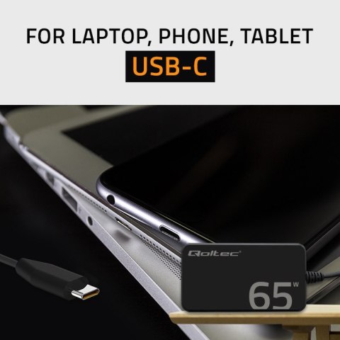 Qoltec Ładowarka sieciowa 65W GaN Super Fast SLIM | PD | 5-20V | 3.25A | USB-C 3.1 | Laptop | MacBook | Smartfon | Qoltec Ładowarka sieciowa 65W GaN Super Fast SLIM | PD | 5-20V | 3.25A | USB-C 3.1 | Laptop | MacBook | Smartfon |