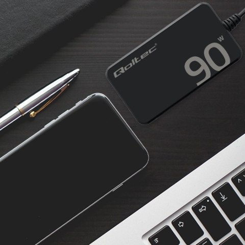 Qoltec Ładowarka sieciowa 90W GaN Super Fast SLIM | PD | 5-20V | 4.5A | USB-C 3.1 | Laptop | MacBook | Smartfon |