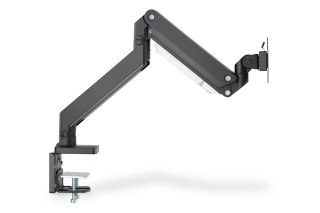 Ramię biurkowe pojedyńcze z zaciskiem 1xLCD z sprężyną gazową max. 35" i 15kg
