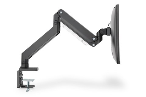 Ramię biurkowe pojedyńcze z zaciskiem 1xLCD z sprężyną gazową max. 35" i 15kg