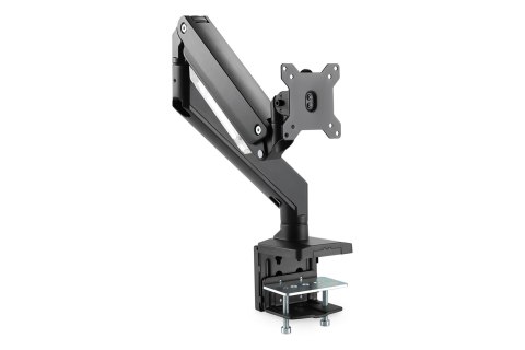 Ramię biurkowe pojedyńcze z zaciskiem 1xLCD z sprężyną gazową max. 35" i 15kg