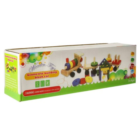 Sorter drewniany układanka zręcznościowa pociąg lokomotywa + wagony 30cm