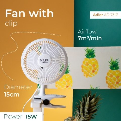 Wentylator 15 cm z klipsem + podstawa