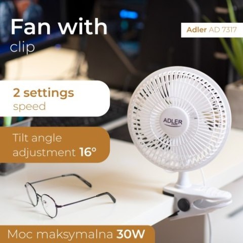 Wentylator 15 cm z klipsem + podstawa