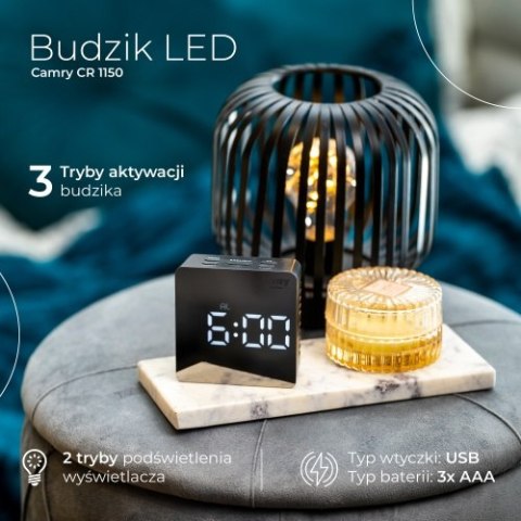 Budzik LED