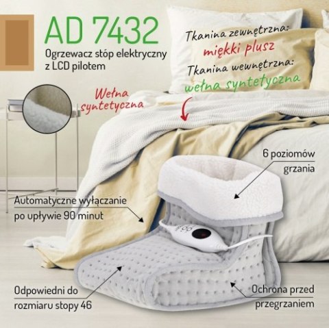 Ogrzewacz stóp elektryczny z LCD pilotem