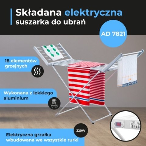 Składana elektryczna suszarka do ubrań