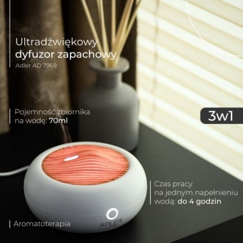 Ultradźwiękowy dyfuzor zapachowy USB 3w1