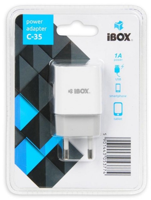Ładowarka IBOX ILUC35W(USB1000mA5V) Ładowarka IBOX ILUC35W(USB1000mA5V)