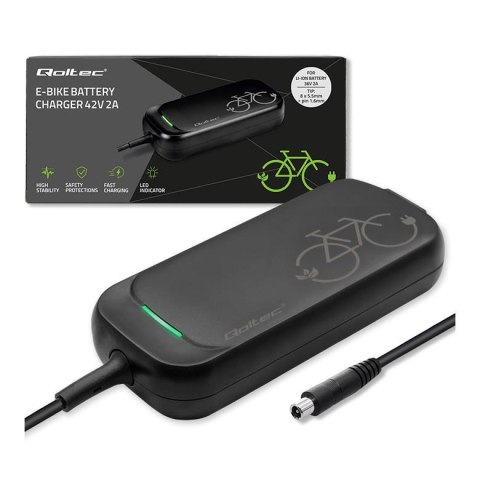 Ładowarka Qoltec do roweru skutera elektrycznego XIAOMI 36V | 42V | 2A | 8.0*8.0mm+pin | wodoodporna + kabel Ładowarka Qoltec do roweru skutera elektrycznego XIAOMI 36V | 42V | 2A | 8.0*8.0mm+pin | wodoodporna + kabel
