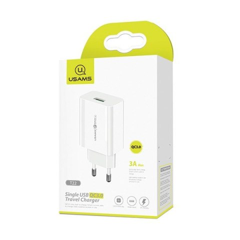 Ładowarka sieciowa USAMS USA000445(1x USB 3.03000mA12V) Ładowarka sieciowa USAMS USA000445(1x USB 3.03000mA12V)