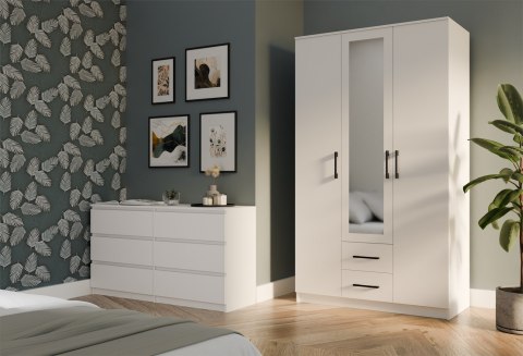 SZAFA ROMANA 120X205 BIAŁA Z LUSTREM SZAFA ROMANA 120X205 BIAŁA Z LUSTREM