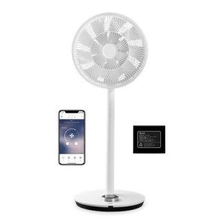 Duux | Inteligentny wentylator | Whisper Flex Smart z akumulatorem | Wentylator stojący | Biały | Średnica 34 cm | Liczba prędko