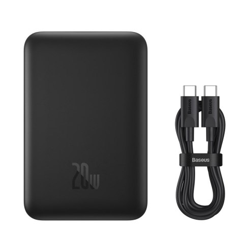 Powerbank Baseus Magnetic Mini Air Wireless 10000mAh 20W+kabel USB C-USB C (czarny)