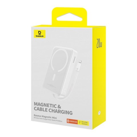 Powerbank Baseus Magnetic Mini Air Wireless 10000mAh 20W+kabel lightning (biały)