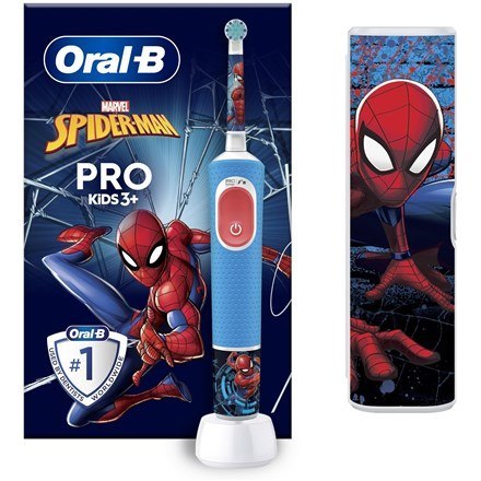 Szczoteczka elektryczna dla dzieci Oral-B Vitality Pro Kids 103 Spiderman + Etui Blue Szczoteczka elektryczna dla dzieci Oral-B Vitality Pro Kids 103 Spiderman + Etui Blue