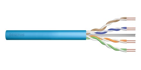 Digitus Kabel instalacyjny kat.6A, U/UTP, Dca, AWG 23/1, LSOH, 500m, niebieski, szpula Digitus Kabel instalacyjny kat.6A, U/UTP, Dca, AWG 23/1, LSOH, 500m, niebieski, szpula