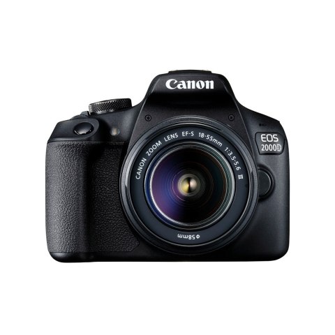 Canon EOS 2000D + EF-S 18-55mm f/3.5-5.6 III Zestaw do lustrzanki 24,1 MP CMOS 6000 x 4000 px Czarny Canon EOS 2000D + EF-S 18-55mm f/3.5-5.6 III Zestaw do lustrzanki 24,1 MP CMOS 6000 x 4000 px Czarny