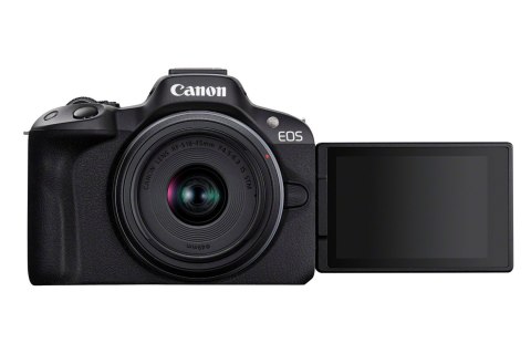 Canon EOS R50, Black + RF-S 18-45mm F4.5-6.3 IS STM Kit Bezlusterkowiec 24,2 MP CMOS 6000 x 4000 px Czarny Canon EOS R50, Black + RF-S 18-45mm F4.5-6.3 IS STM Kit Bezlusterkowiec 24,2 MP CMOS 6000 x 4000 px Czarny