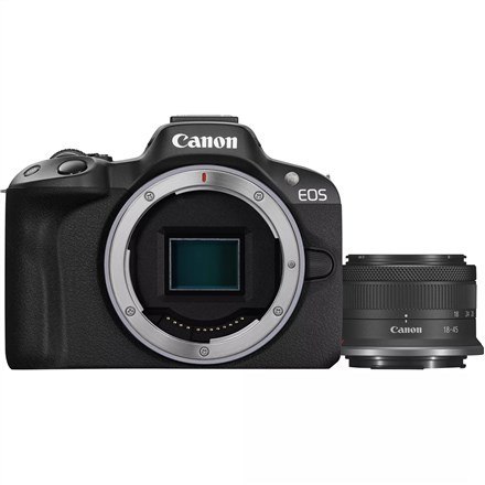 Canon EOS R50, Black + RF-S 18-45mm F4.5-6.3 IS STM Kit Bezlusterkowiec 24,2 MP CMOS 6000 x 4000 px Czarny Canon EOS R50, Black + RF-S 18-45mm F4.5-6.3 IS STM Kit Bezlusterkowiec 24,2 MP CMOS 6000 x 4000 px Czarny