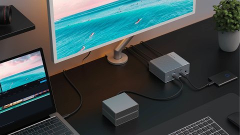 HYPER HDG212B stacja dokująca Dokujący USB 3.2 Gen 2 (3.1 Gen 2) Type-C Srebrny HYPER HDG212B stacja dokująca Dokujący USB 3.2 Gen 2 (3.1 Gen 2) Type-C Srebrny