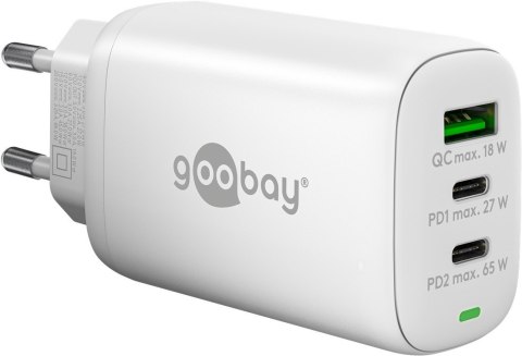 Goobay 65408 ładowarka do urządzeń przenośnych Słuchawki, Laptop, Smartfon, Tablet Biały Prąd przemienny Szybkie ładowanie Wewnę Goobay 65408 ładowarka do urządzeń przenośnych Słuchawki, Laptop, Smartfon, Tablet Biały Prąd przemienny Szybkie ładowanie Wewnę