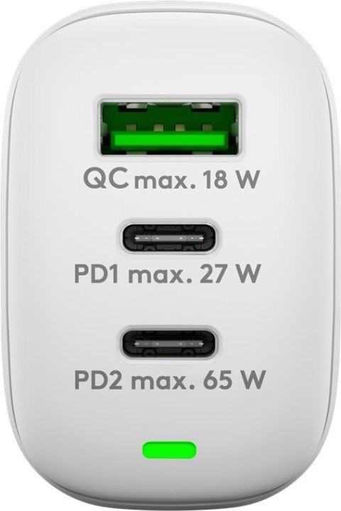 Goobay 65408 ładowarka do urządzeń przenośnych Słuchawki, Laptop, Smartfon, Tablet Biały Prąd przemienny Szybkie ładowanie Wewnę Goobay 65408 ładowarka do urządzeń przenośnych Słuchawki, Laptop, Smartfon, Tablet Biały Prąd przemienny Szybkie ładowanie Wewnę
