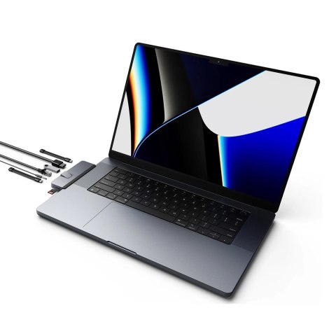 HYPER DUO PRO 7-in-2 USB-C Hub USB Type-C 104 Mbit/s Szary HYPER DUO PRO 7-in-2 USB-C Hub USB Type-C 104 Mbit/s Szary