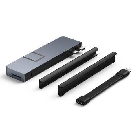 HYPER DUO PRO 7-in-2 USB-C Hub USB Type-C 104 Mbit/s Szary HYPER DUO PRO 7-in-2 USB-C Hub USB Type-C 104 Mbit/s Szary
