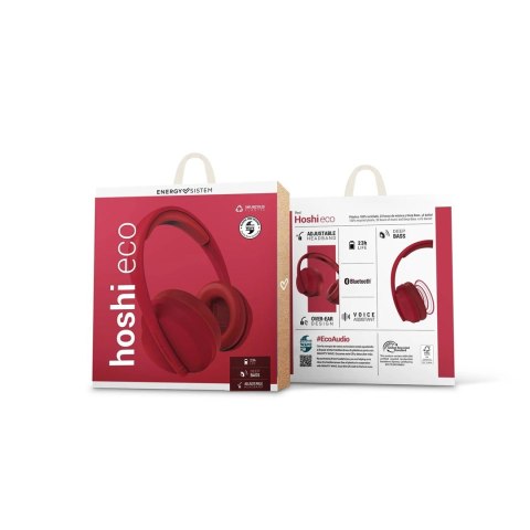 Energy Sistem Hoshi Eco Zestaw słuchawkowy Bezprzewodowy Opaska na głowę Połączenia/muzyka USB Type-C Bluetooth Czerwony Energy Sistem Hoshi Eco Zestaw słuchawkowy Bezprzewodowy Opaska na głowę Połączenia/muzyka USB Type-C Bluetooth Czerwony