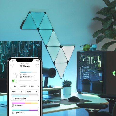 Nanoleaf Shapes Black Mini Triangles Expansion Pack (10 paneli) Nanoleaf Shapes Black Mini Triangles Expansion Pack (10 paneli)
