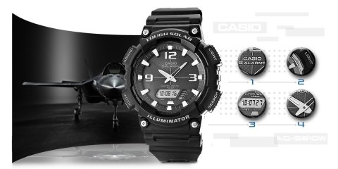 Zegarek Męski CASIO AQ-S810W-1AVEF 10 Bar SOLAR Do pływania Zegarek Męski CASIO AQ-S810W-1AVEF 10 Bar SOLAR Do pływania