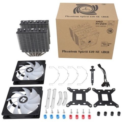 Thermalright Phantom Spirit 120 SE ARGB Procesor Chłodnica powietrza 12 cm Czarny 1 szt.