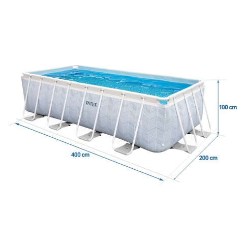Basen ogrodowy stelażowy 400 x 200 x 100 cm 4w1 INTEX 26780 Basen ogrodowy stelażowy 400 x 200 x 100 cm 4w1 INTEX 26780