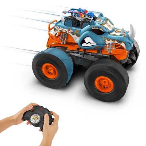 Hot Wheels Monster Truck Rhinomite Mega Transformacja HPK27 Pojazd zdalnie sterowany 1:12 MATTEL Hot Wheels Monster Truck Rhinomite Mega Transformacja HPK27 Pojazd zdalnie sterowany 1:12 MATTEL