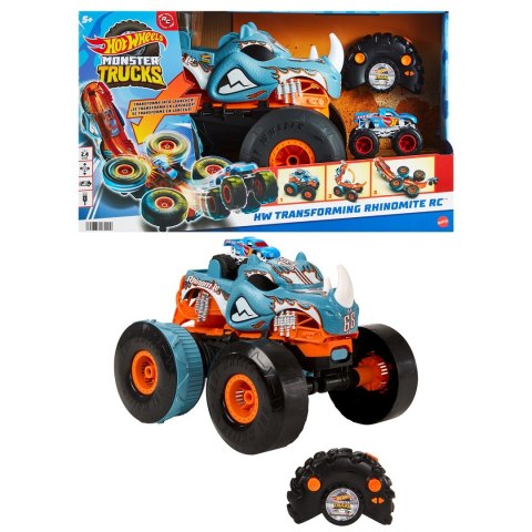 Hot Wheels Monster Truck Rhinomite Mega Transformacja HPK27 Pojazd zdalnie sterowany 1:12 MATTEL Hot Wheels Monster Truck Rhinomite Mega Transformacja HPK27 Pojazd zdalnie sterowany 1:12 MATTEL