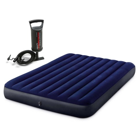 MATERAC DMUCHANY 203X152X25 CM Z POMPKĄ TŁOKOWĄ INTEX 64759